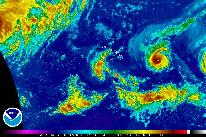 Madeline satellite imagery 8.29.16. Image NOAA/NWS/CPHC.