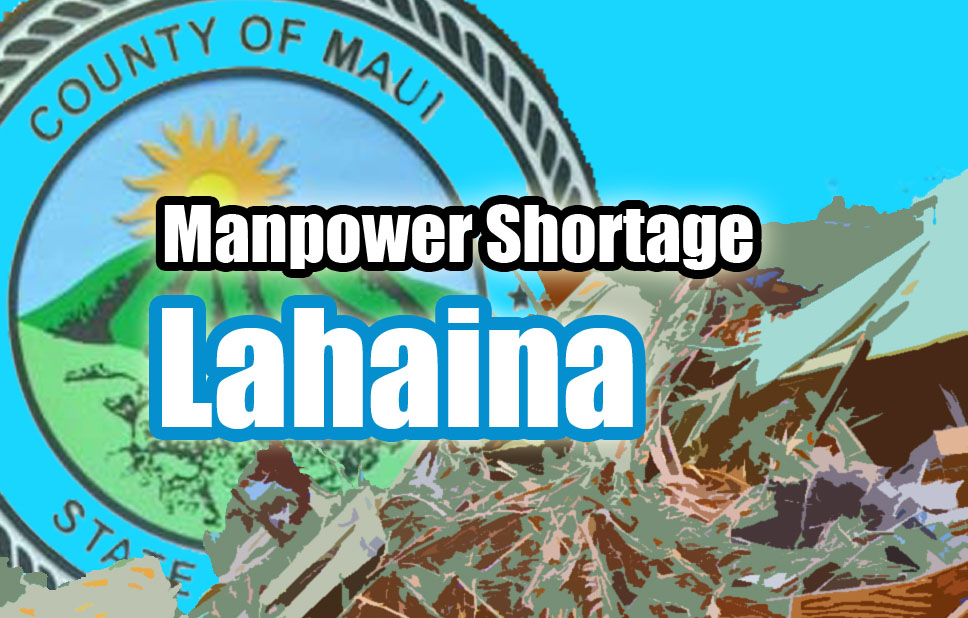 Lahaina trash route missed. Maui Now graphic.