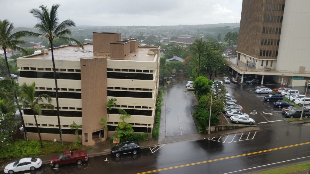 Wailuku, Maui during Flash Flood Warning on Tuesday afternoon, 9.13.16. PC: Wendy Osher.