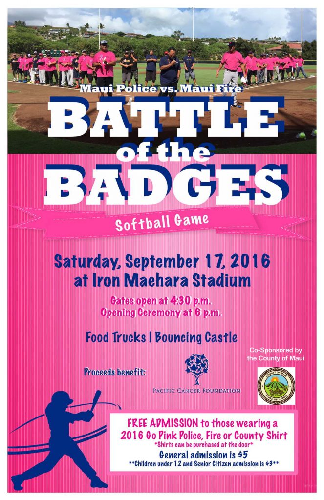 Battle of the Badges 2016 event flyer.