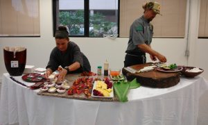 Chef Daniel Edwards team making a gourmet finger food for the MBB's inaugural BiTT in South Maui on Sept. 13, 2016. Image courtesy MBB.