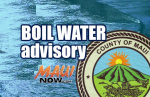Boil water advisory. Maui Now graphic.