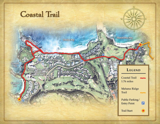 Coastal Trail Map. Photo Courtesy: Kapalua Resort