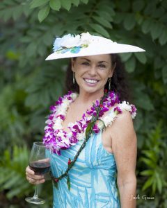 Susan Beall celebrates a birthday at MAPA's Garden Party in 2015.