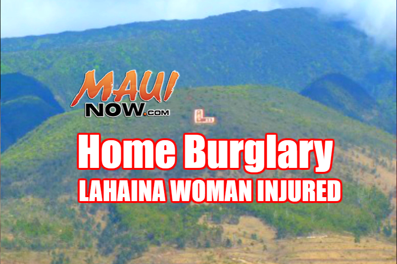 Home burglary, Lahaina. File image/graphics: Maui Now
