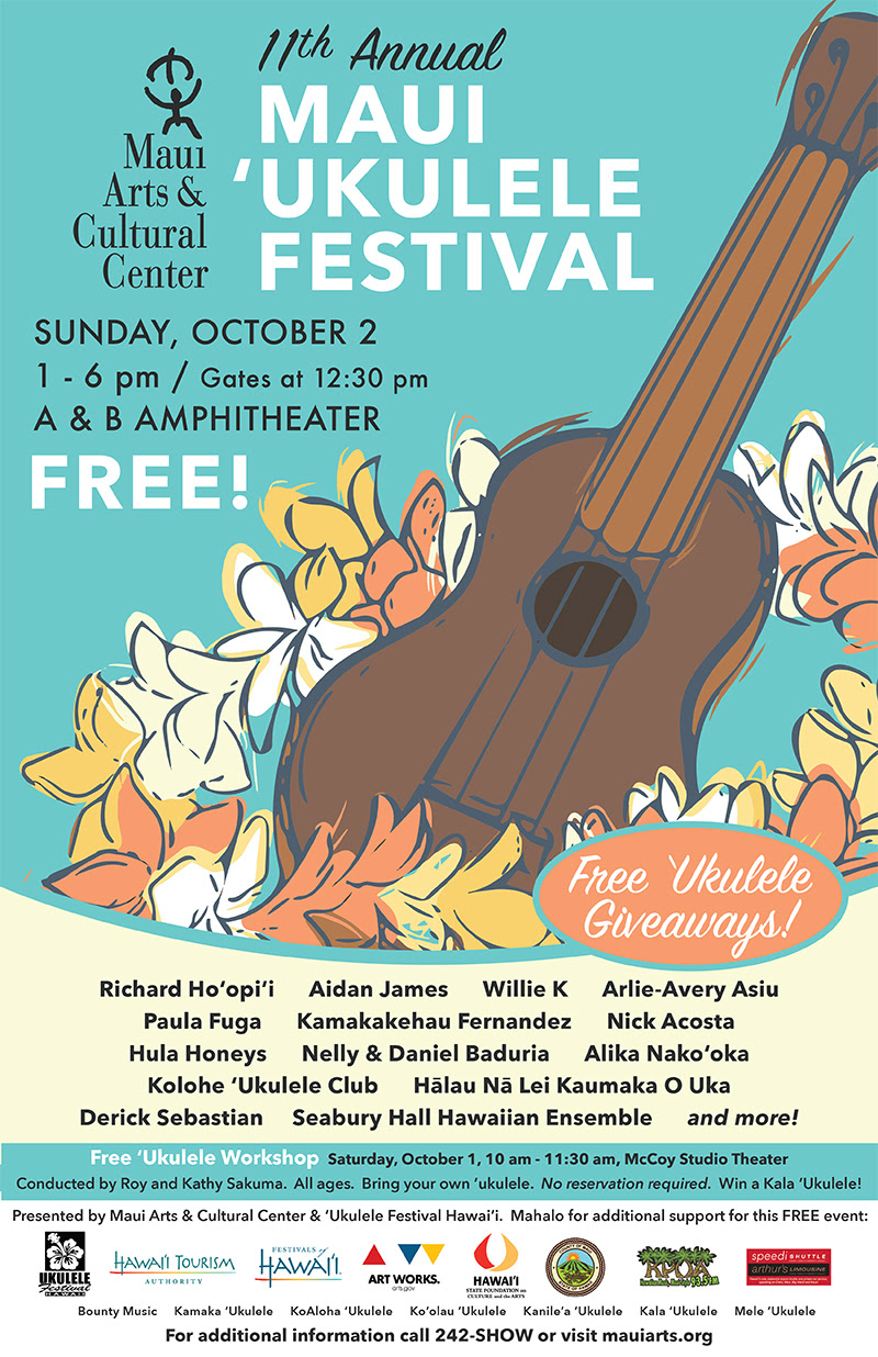 11th Annual Maui 'Ukulele Festival, event flyer.