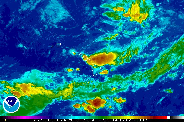 Satellite imagery as of 10 p.m. 9.13.16. Image credit: NOAA/NWS.