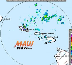Maui radar 9.16.16 4 p.m. image courtesy NOAA/NWS.