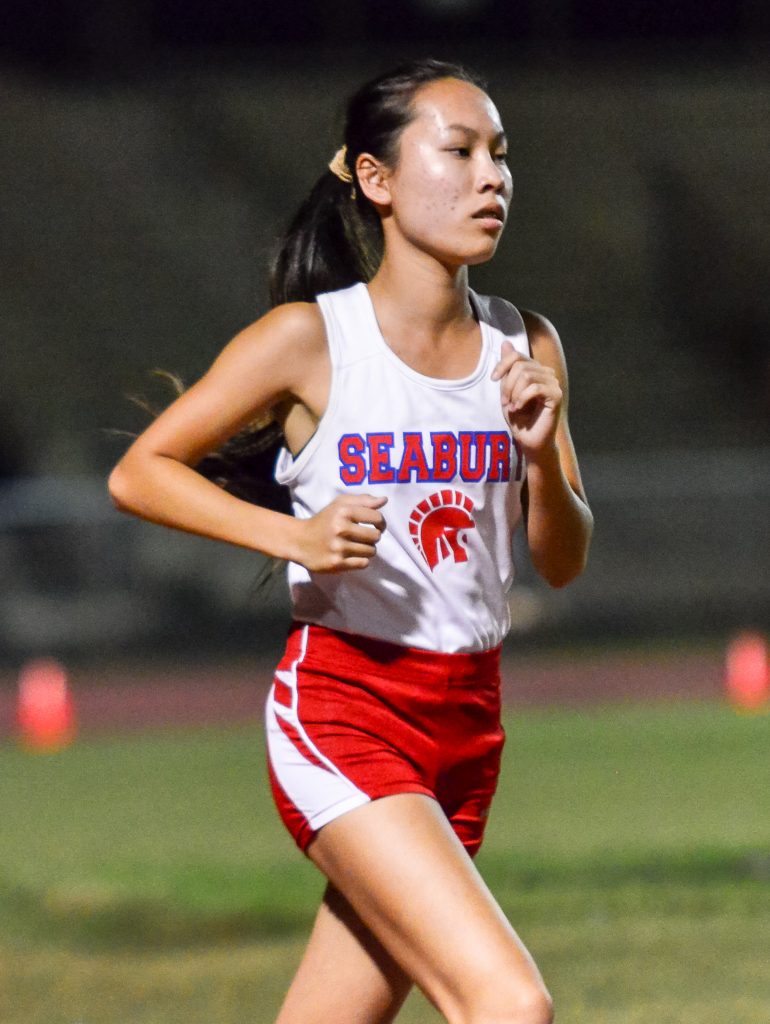 Seabury Hall's Darby Mulligan finished fifth at Saturday's state cross-country championships on the Big Island. Mulligan is pictured here during the 2015 track and field season. File photo by Rodney S. Yap.