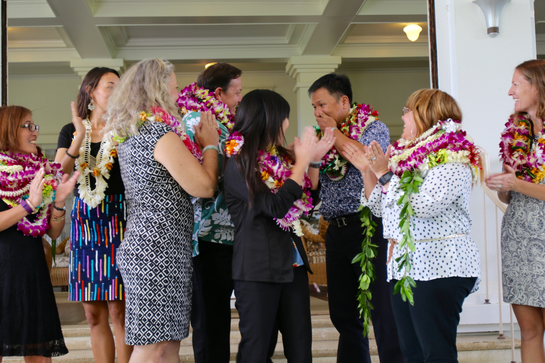 Maui’s Jennifer Suzuki (front right), a teacher at Maui Waena Intermediate School was named the Maui District Teacher of the Year by the state Department of Education. She was one of eight teachers across the state that were considered for the 2017 State Teacher of the Year honor. 