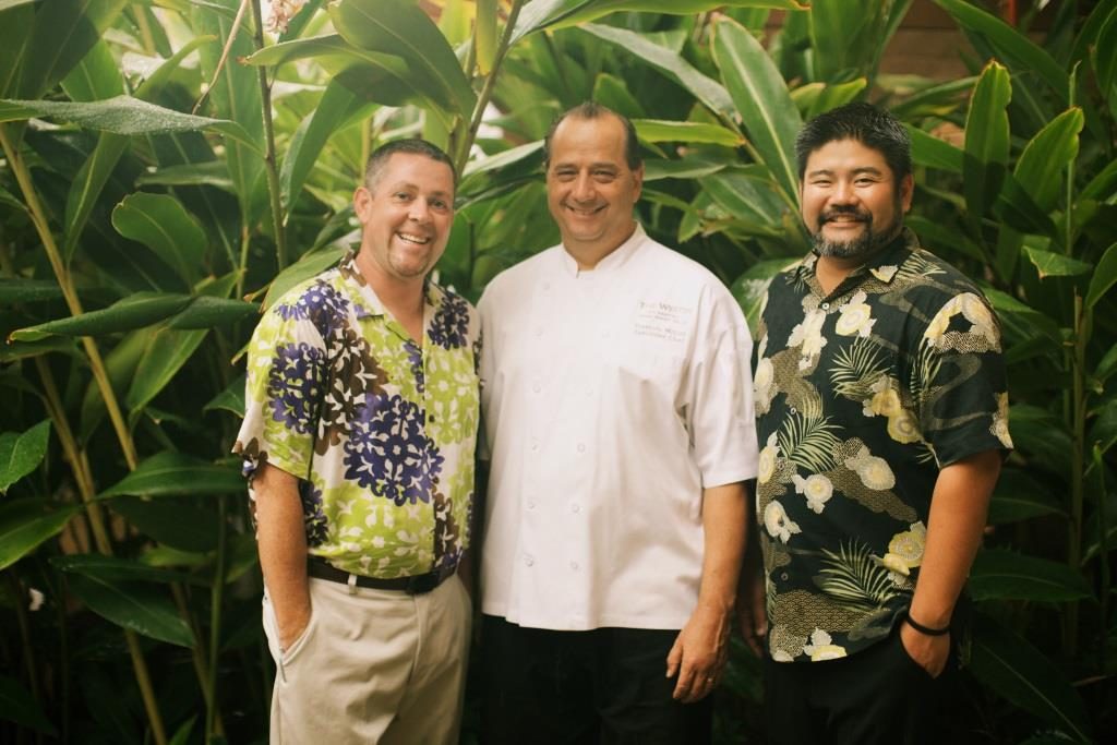 The Westin Kā‘anapali Ocean Resort Villas food and beverage team was recognized for its excellence in the hospitality industry. From left to right: Cy Gabourie, director of restaurants and bars, Francois Milliet, executive chef and Brandon Maeda, director of food and beverage. Photo Courtesy.