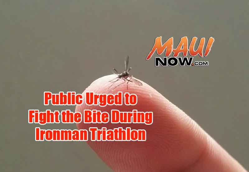 Public urged to Fight the Bite during the Ironman triathlon. Maui Now image.