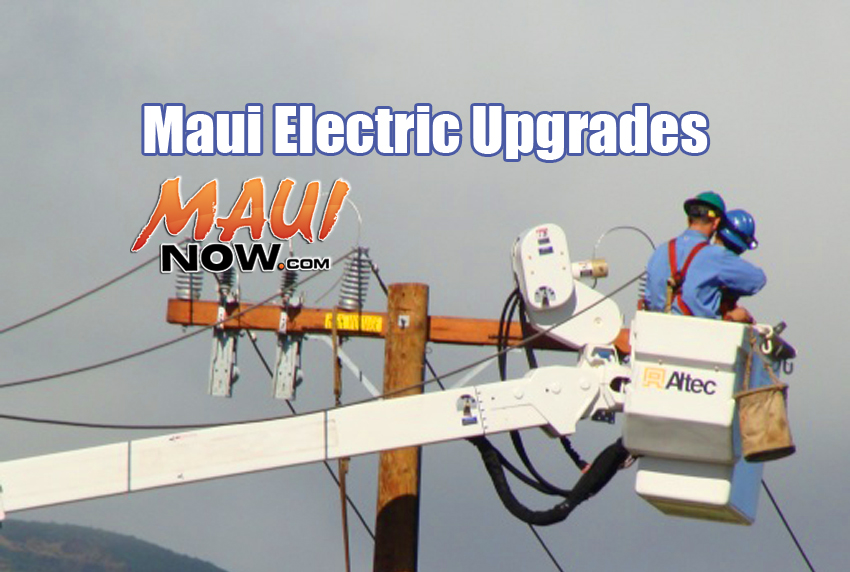 Maui Electric Company upgrades. File photo by Wendy Osher.