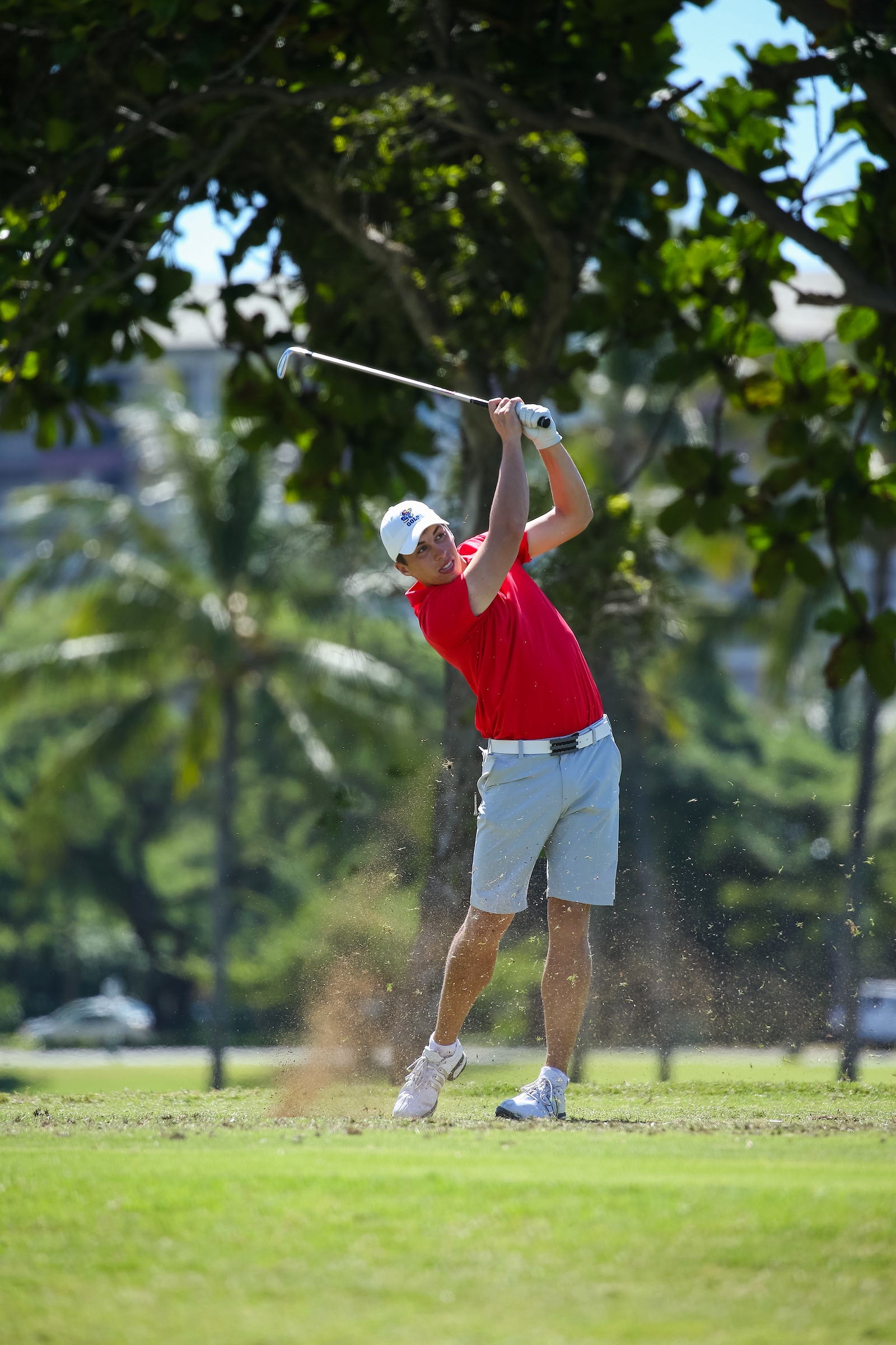 Chase Hanna of kansas tees off on number seventeen during the second round of the 3rd annual Kaanapali Classic collegiate invitational. Kaanapali Royal Course Lahaina, Hawaii November 5th, 2016/ Photo by Aric Becker