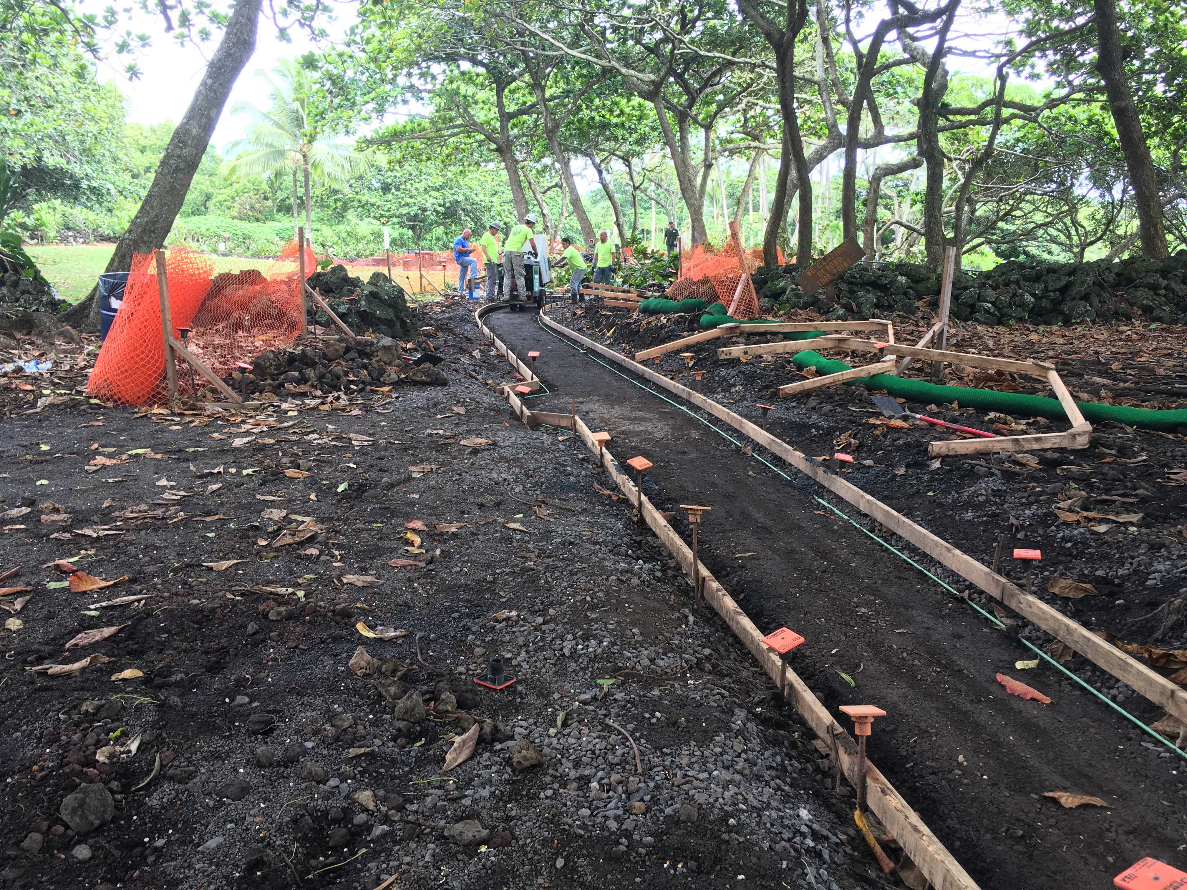 Waiʻānapanapa pathway construction.  PC: DLNR