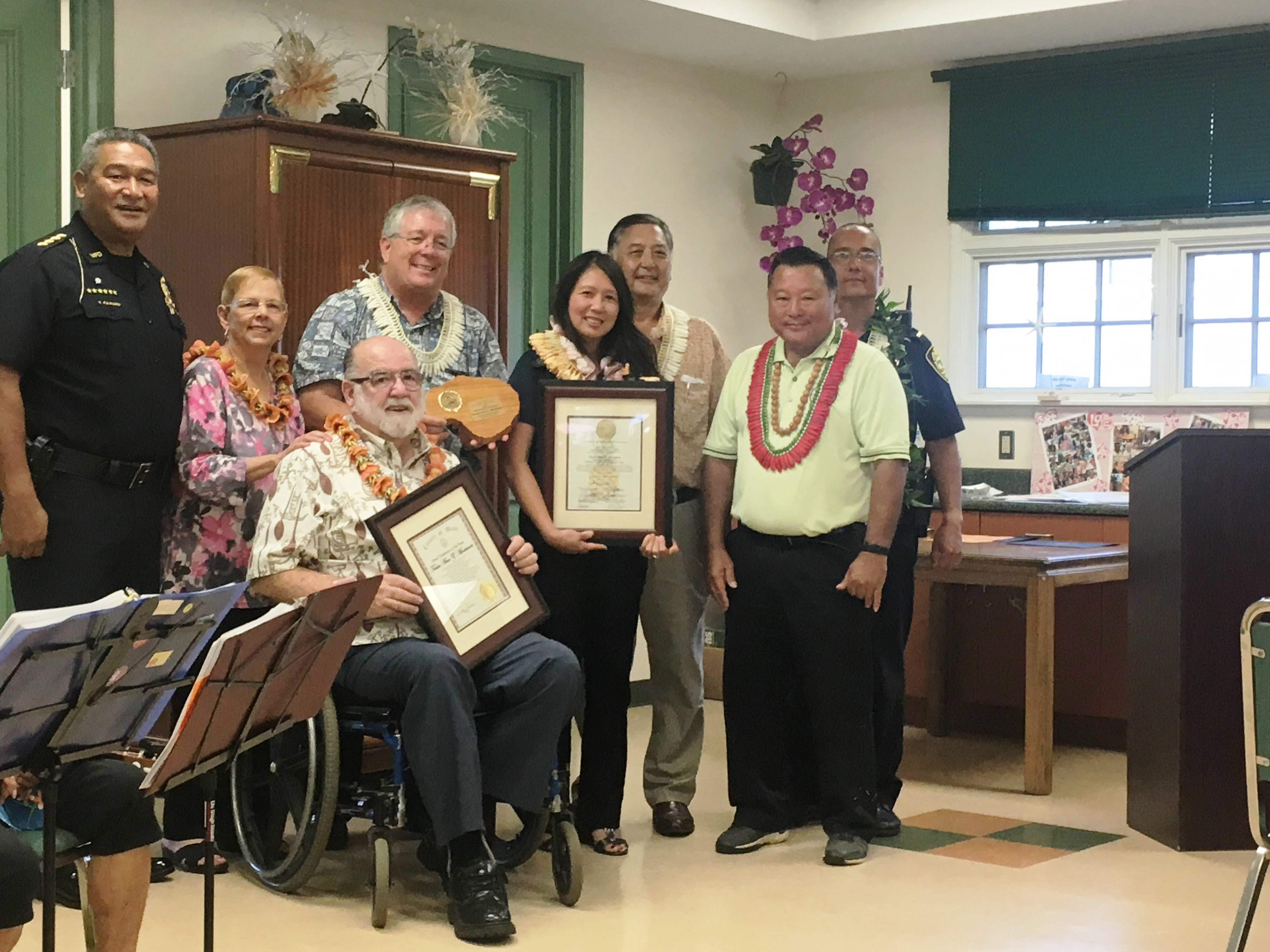 County of Maui Lānaʻi Employee of the Year Tessie Morimoto.