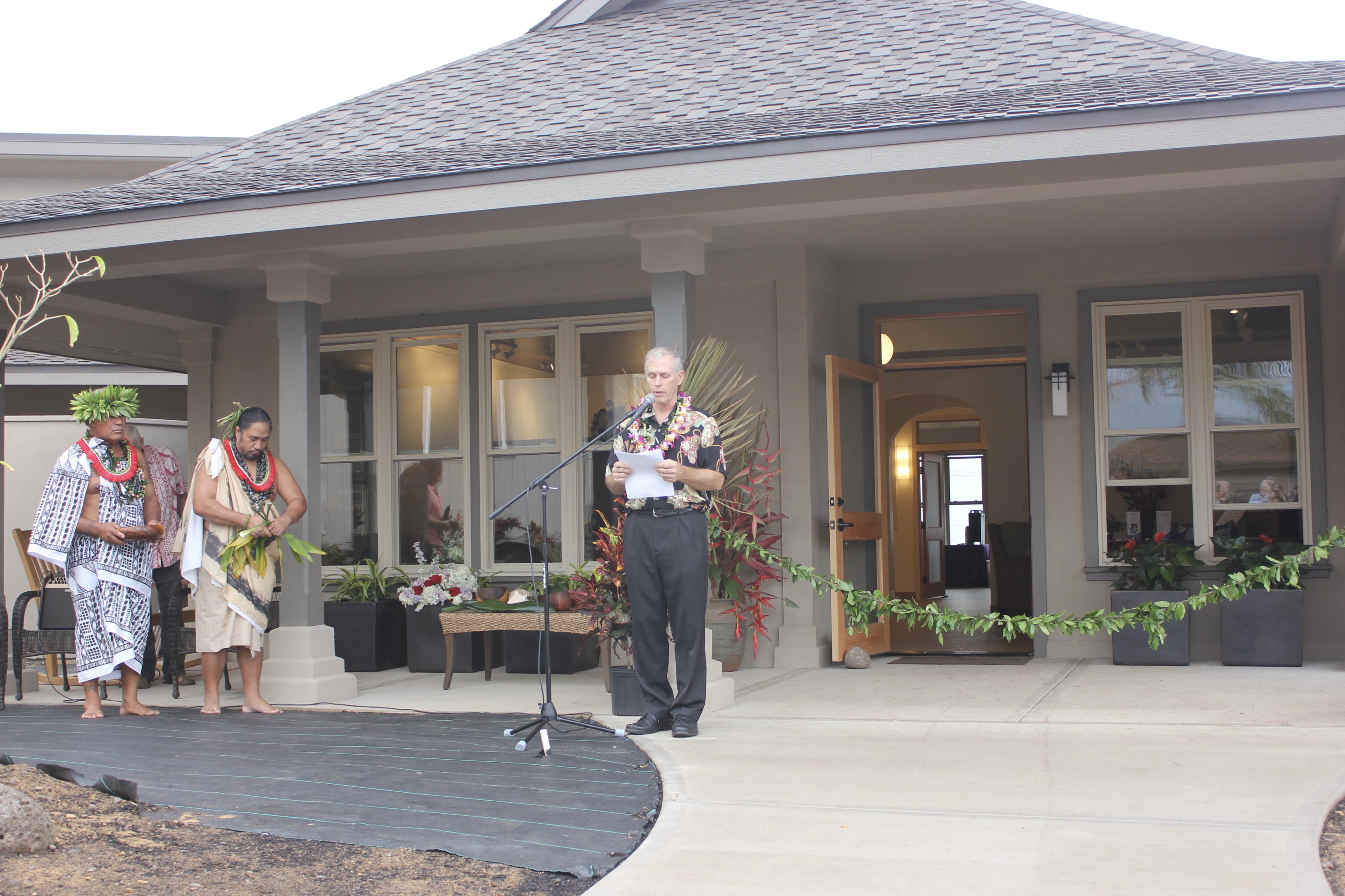 Greg LaGoy, Executive Director of Hospice Maui speaks at the Opening blessing event for Hospice Maui Hale. PC: 12.1.16 Astrid Grupenhoff