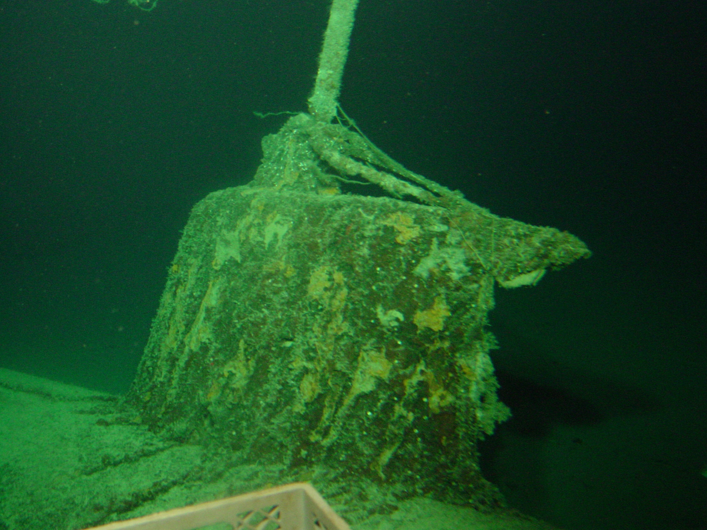 The conning tower of the mini submarine sunk by the USS Ward Credit: University of Hawaiʻi/HURL