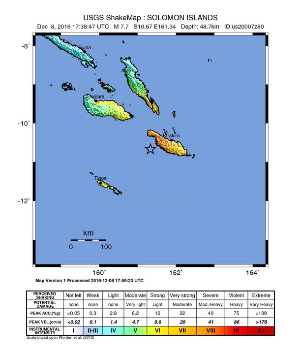 Solomon Islands earthquake, 12.8.16. PC: USGS.
