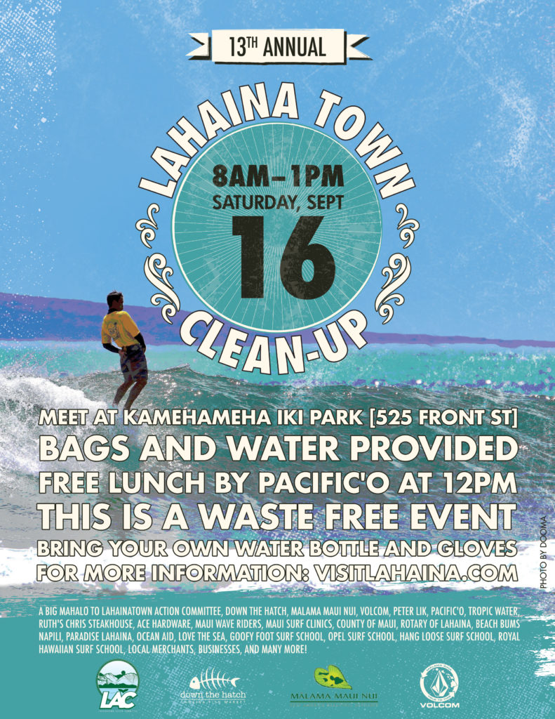 Volunteers Sought for 13th Annual Lahaina Town Clean Up